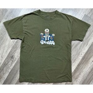 GX1000‎ Watchman Tee Size Medium Streetwear Skateboard Skull Logo Green